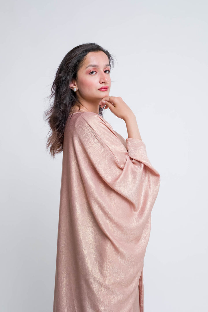 Butterfly abaya with luxurious satin drape