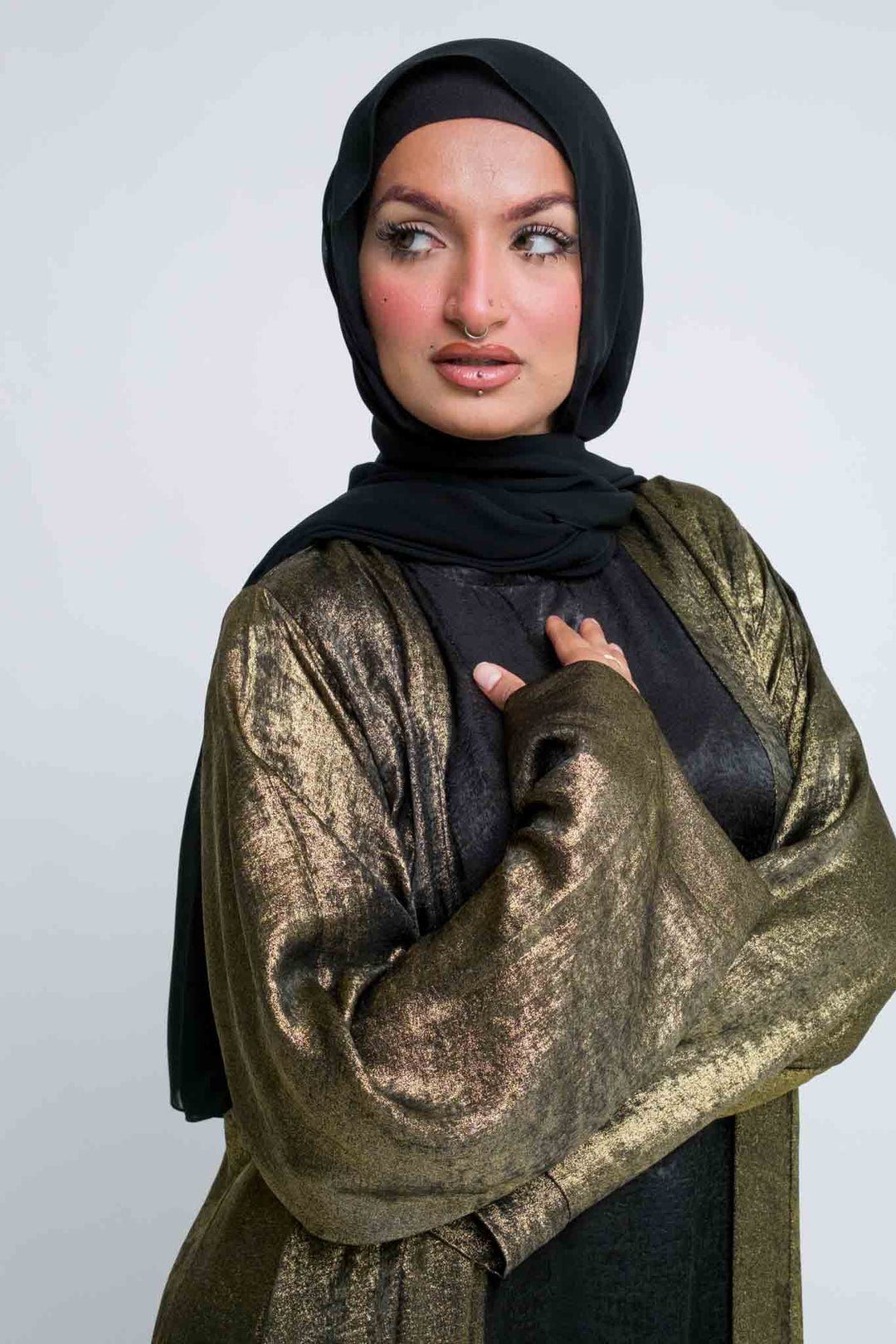 Four piece luxury abaya set perfect for formal occasions