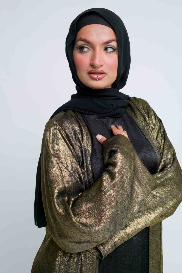 Four piece luxury abaya set perfect for formal occasions